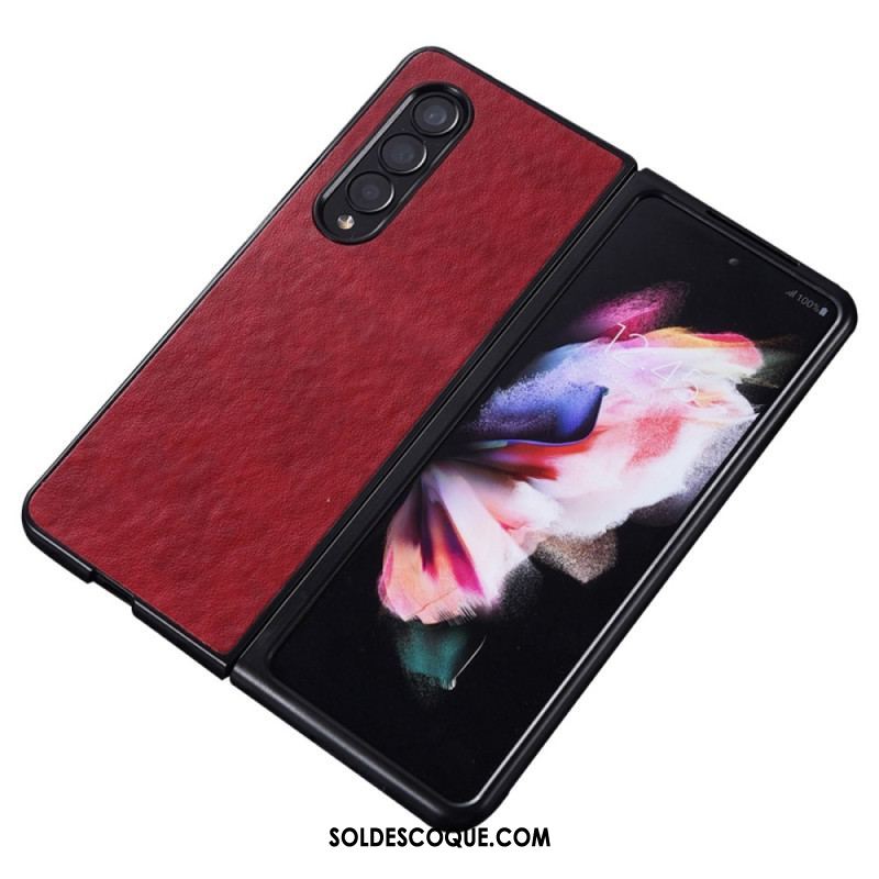 Coque Samsung Galaxy Z Fold 4 Simili Cuir Texture Nylon