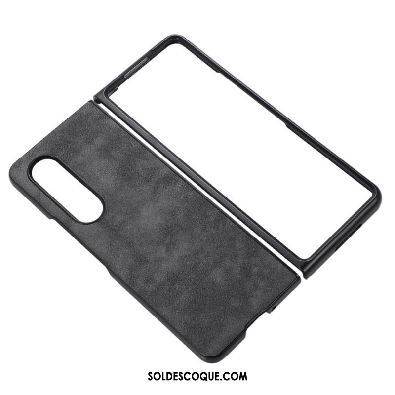 Coque Samsung Galaxy Z Fold 4 Simili Cuir Texture Peau