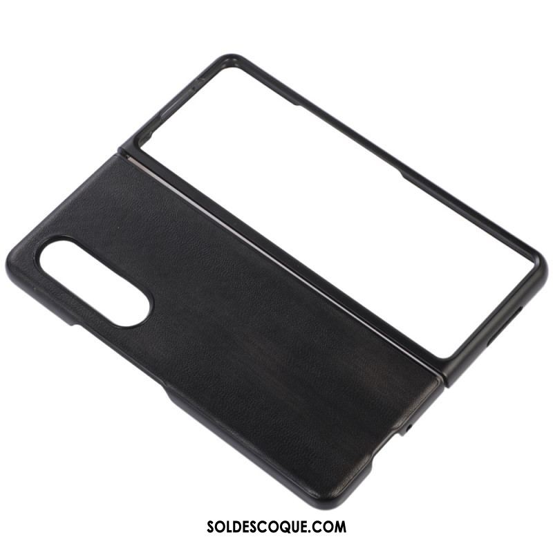 Coque Samsung Galaxy Z Fold 4 Simili Cuir Vieilli