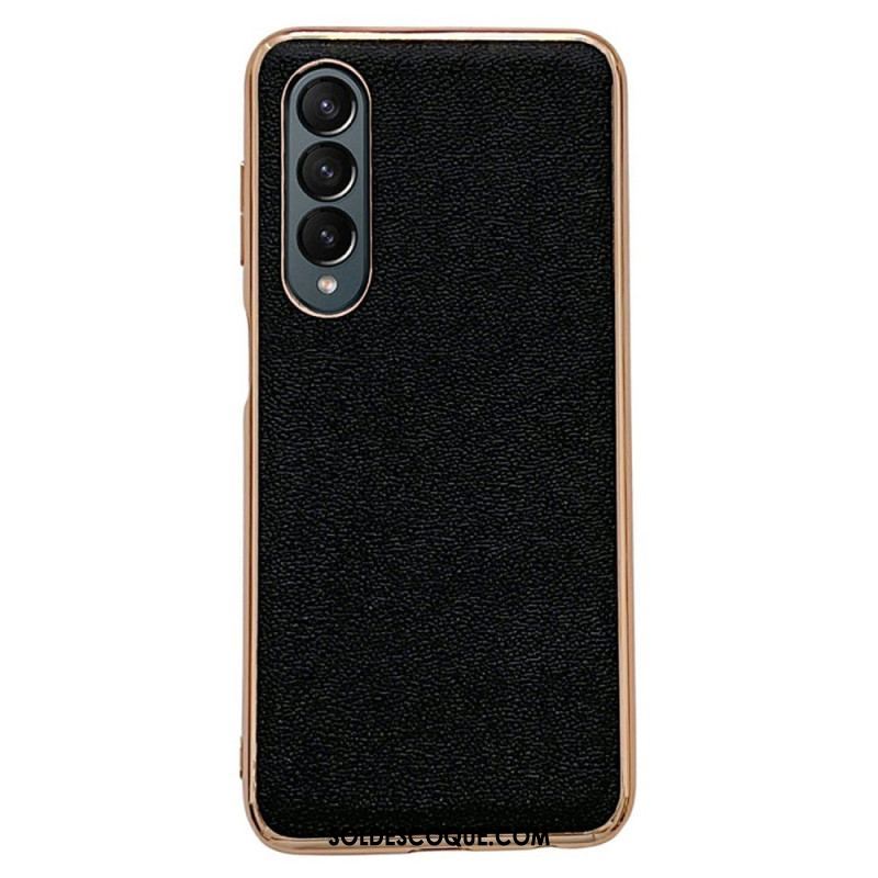 Coque Samsung Galaxy Z Fold 4 Simili Cuir de Veau