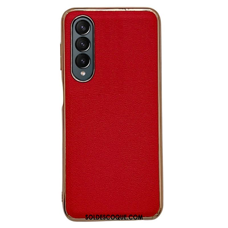 Coque Samsung Galaxy Z Fold 4 Simili Cuir de Veau