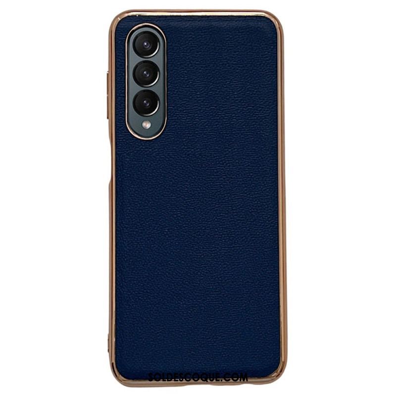 Coque Samsung Galaxy Z Fold 4 Simili Cuir de Veau