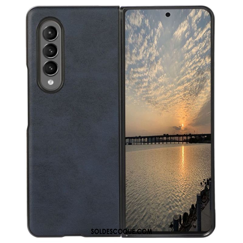 Coque Samsung Galaxy Z Fold 4 Texture Cuir Enduit