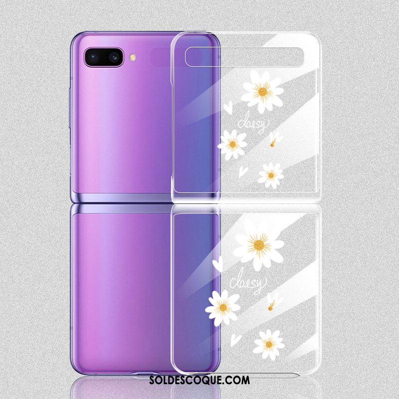 Coque Samsung Z Flip Blanc Étoile Mode Étui Transparent En Ligne