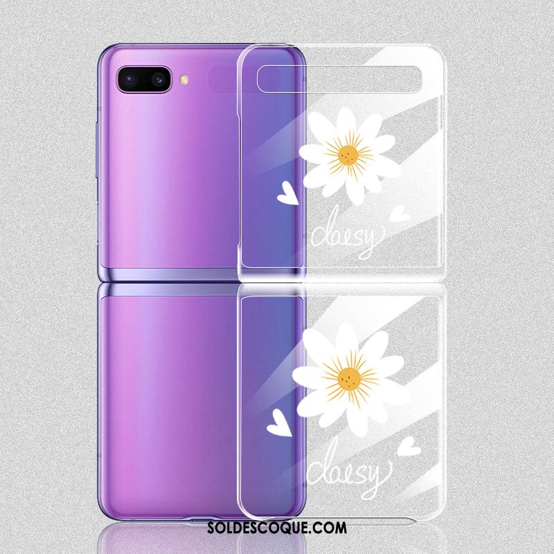 Coque Samsung Z Flip Blanc Étoile Mode Étui Transparent En Ligne