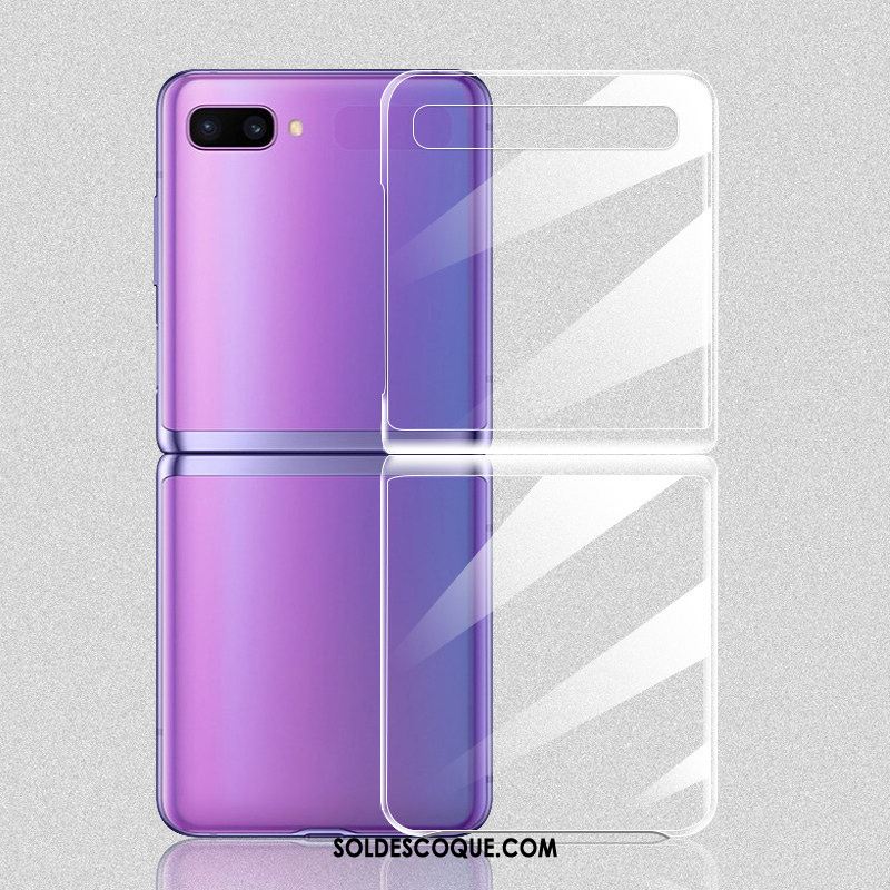 Coque Samsung Z Flip Blanc Étoile Mode Étui Transparent En Ligne