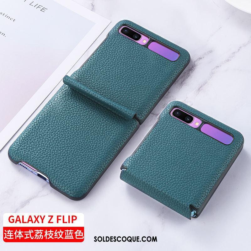 Coque Samsung Z Flip Business Incassable Protection Tout Compris Vert Pas Cher