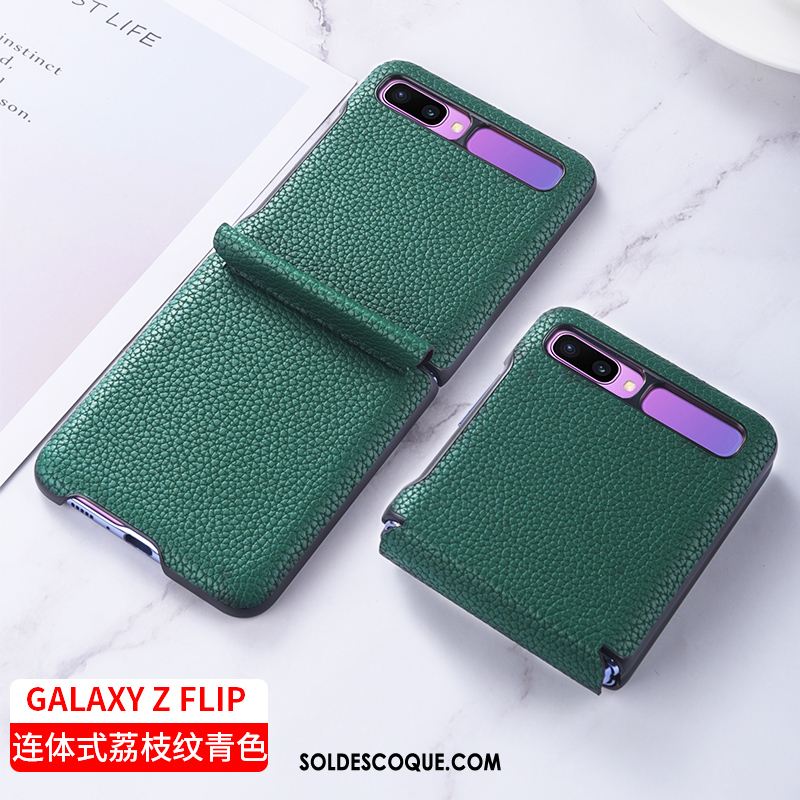 Coque Samsung Z Flip Business Incassable Protection Tout Compris Vert Pas Cher