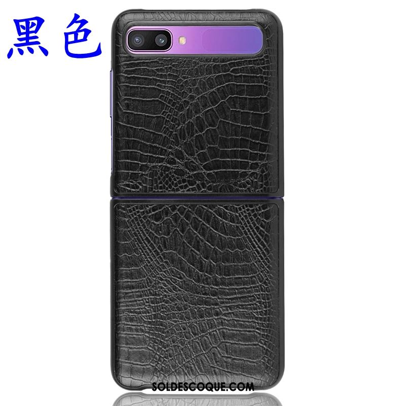 Coque Samsung Z Flip Crocodile Modèle Étoile Luxe Cuir Téléphone Portable Soldes