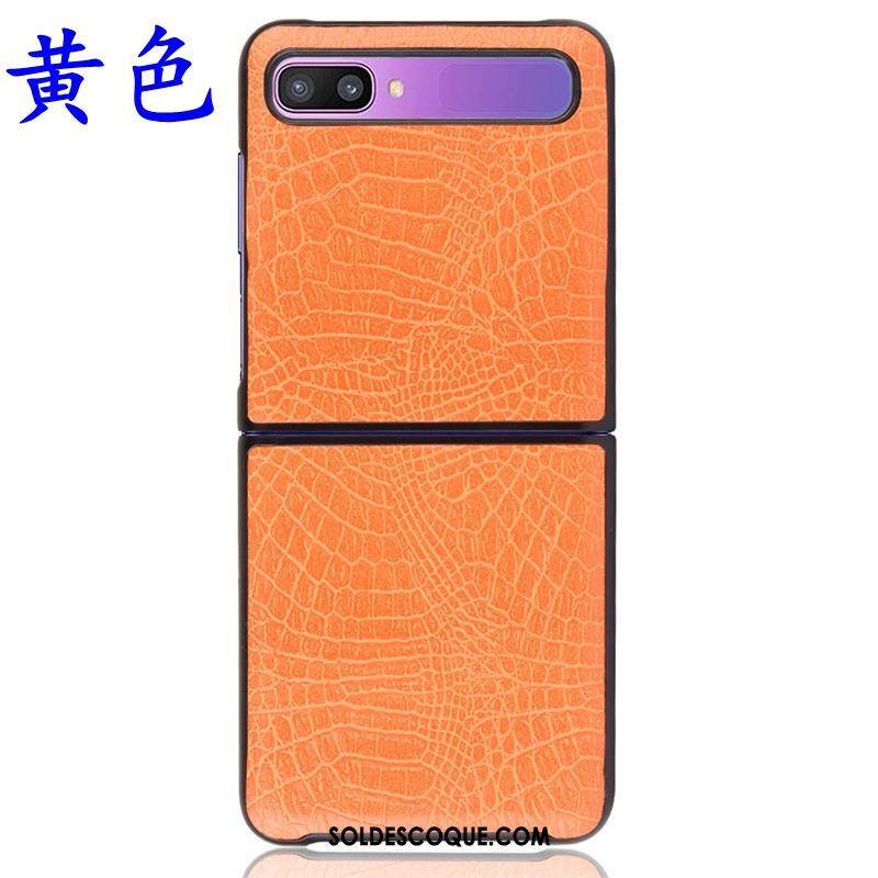 Coque Samsung Z Flip Crocodile Modèle Étoile Luxe Cuir Téléphone Portable Soldes