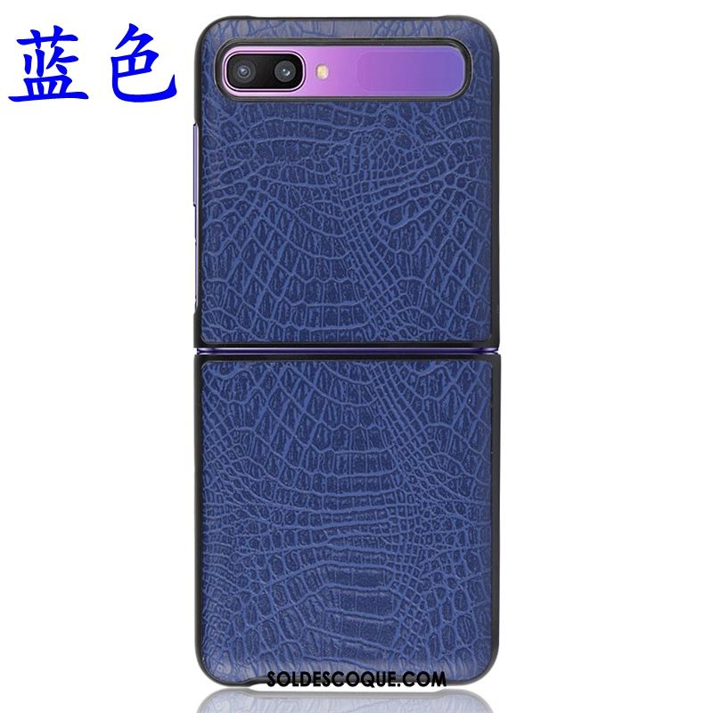 Coque Samsung Z Flip Crocodile Modèle Étoile Luxe Cuir Téléphone Portable Soldes