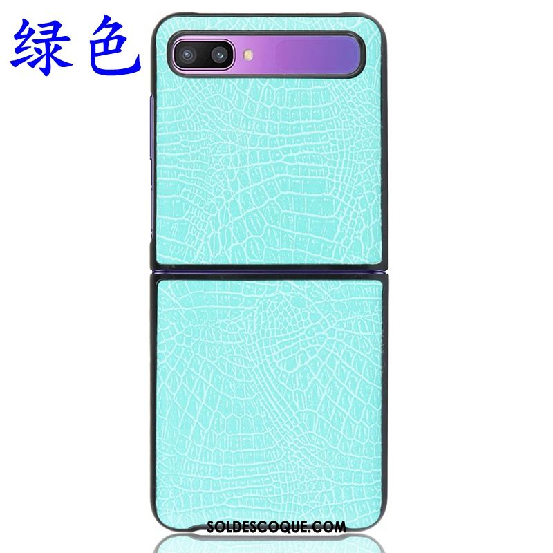 Coque Samsung Z Flip Crocodile Modèle Étoile Luxe Cuir Téléphone Portable Soldes