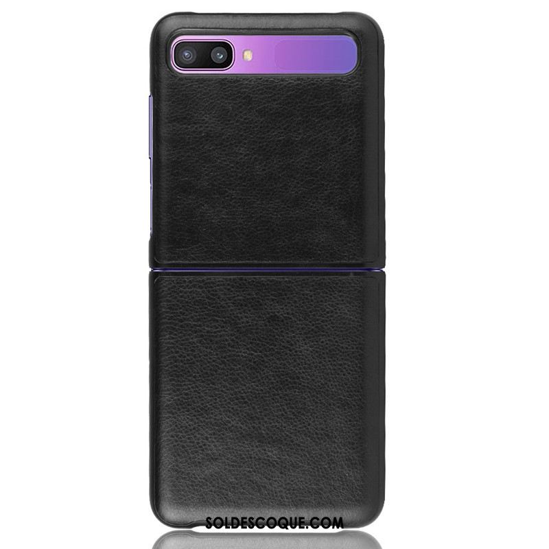 Coque Samsung Z Flip Gris Tout Compris Cuir Mode Incassable Soldes