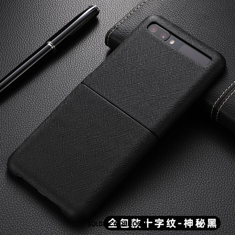 Coque Samsung Z Flip Incassable Étoile Cuir Étui En Cuir Tout Compris En Vente