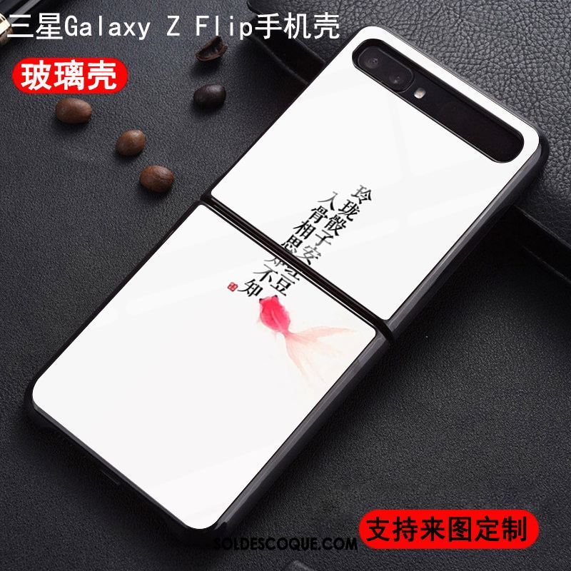 Coque Samsung Z Flip Style Chinois Personnalité Modèle Verre Téléphone Portable En Ligne