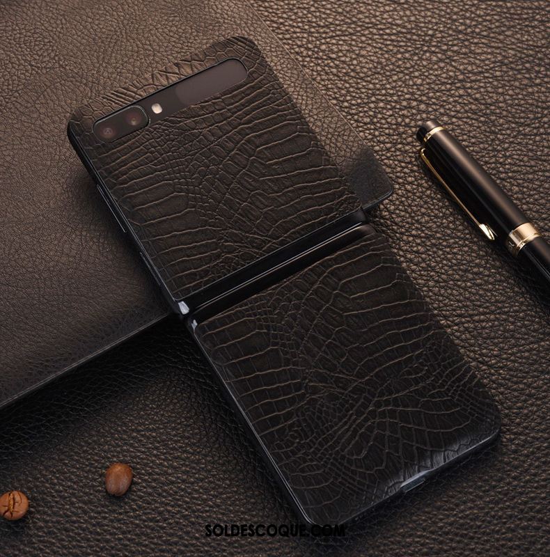 Coque Samsung Z Flip Étoile Crocodile Modèle Cuir Téléphone Portable Membrane Housse Soldes