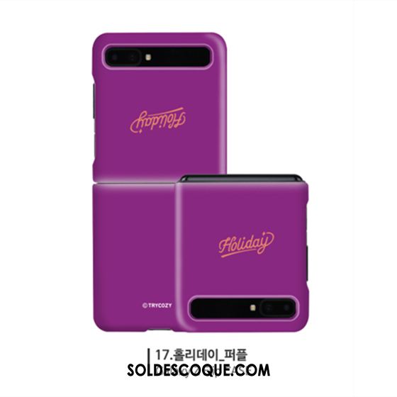 Coque Samsung Z Flip Étoile Protection Violet Simple Téléphone Portable Pas Cher