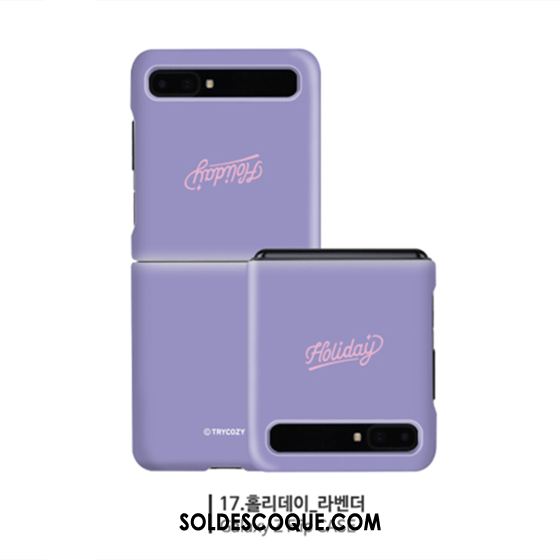 Coque Samsung Z Flip Étoile Protection Violet Simple Téléphone Portable Pas Cher