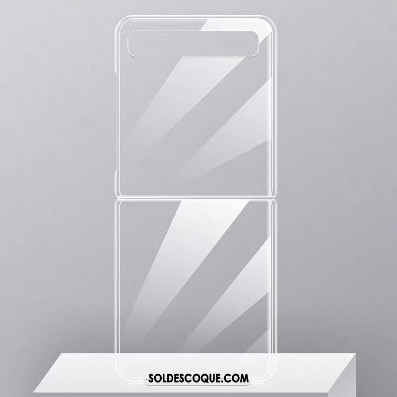 Coque Samsung Z Flip Étui En Cuir Plier Téléphone Portable Luxe Transparent En Vente