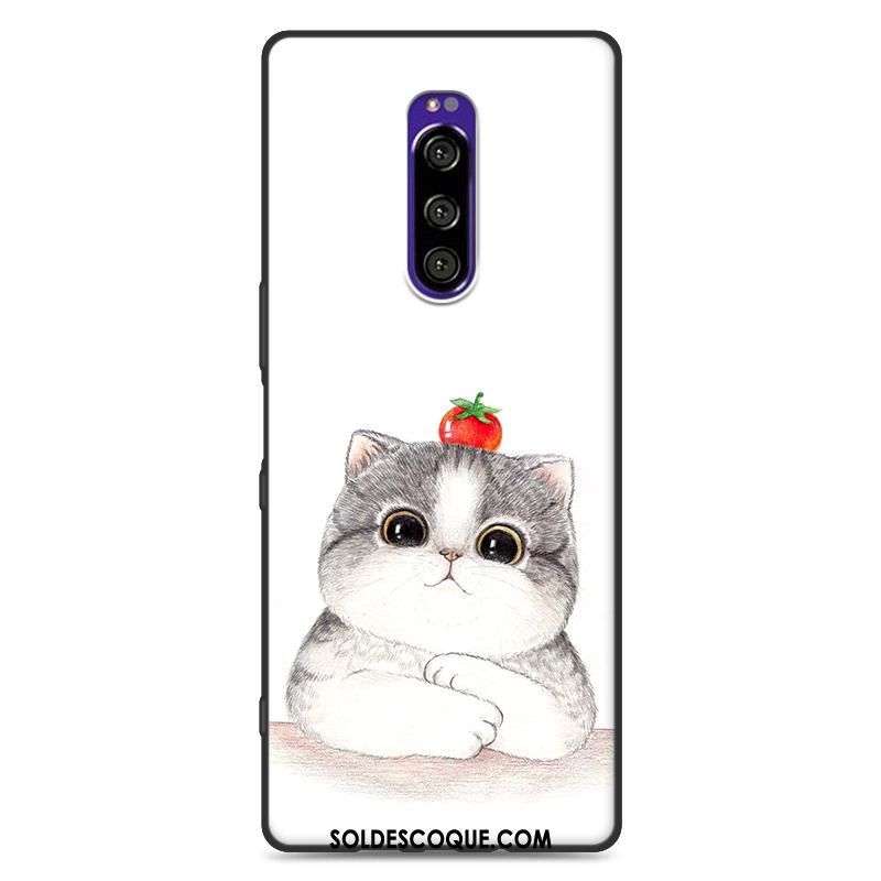 Coque Sony Xperia 1 Drôle Rouge Fluide Doux Dessin Animé Téléphone Portable Soldes