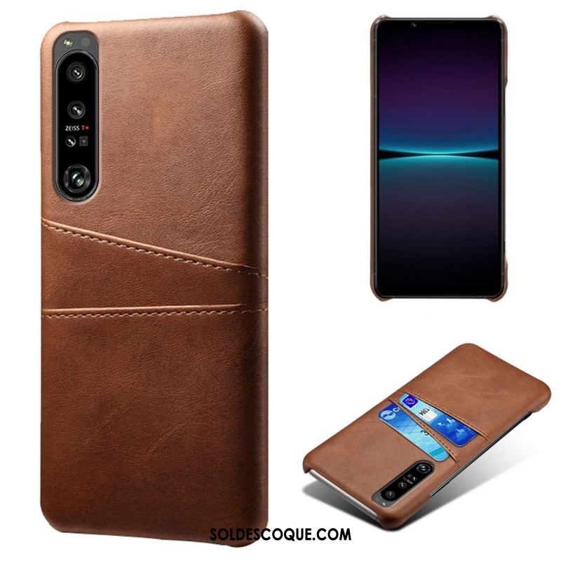 Coque Sony Xperia 1 IV Effet Cuir Porte-Cartes