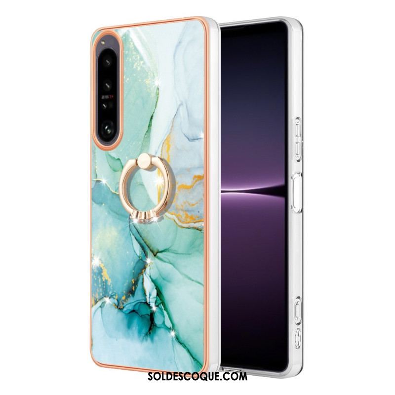 Coque Sony Xperia 1 IV Marbre avec Anneau-Support