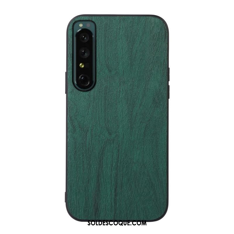 Coque Sony Xperia 1 IV Simili Cuir Texture Bois