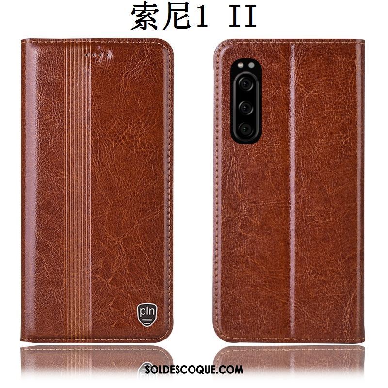 Coque Sony Xperia 1 Ii Protection Téléphone Portable Étui Incassable Étui En Cuir Soldes