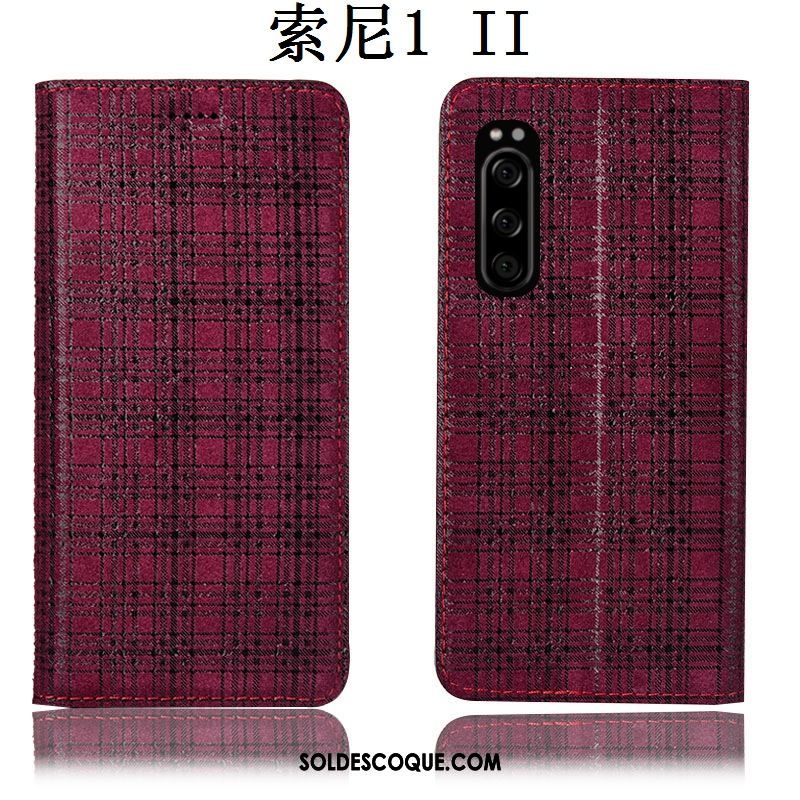 Coque Sony Xperia 1 Ii Tout Compris Téléphone Portable Velours Étui En Cuir Protection Pas Cher