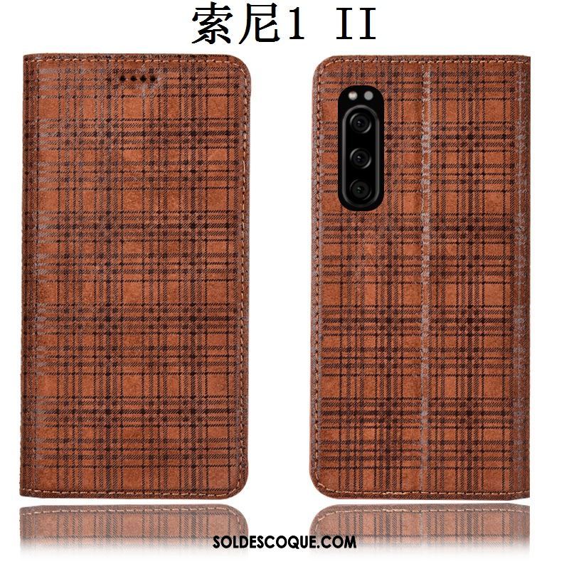 Coque Sony Xperia 1 Ii Tout Compris Téléphone Portable Velours Étui En Cuir Protection Pas Cher