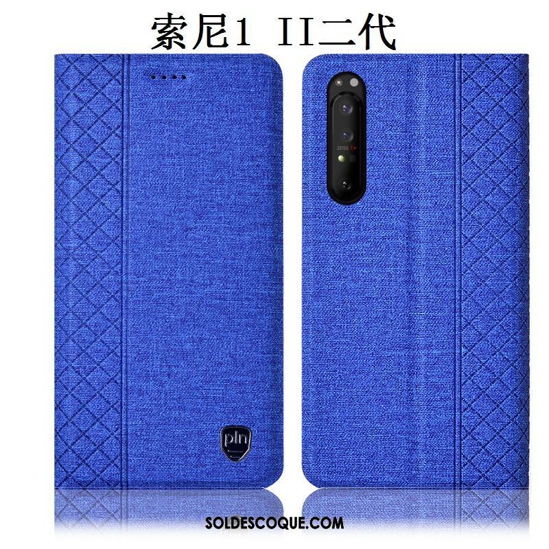 Coque Sony Xperia 1 Ii Téléphone Portable Étui Lin Tout Compris Protection Pas Cher