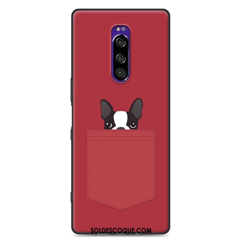 Coque Sony Xperia 1 Nouveau Personnalité Marque De Tendance Noir Étui Soldes