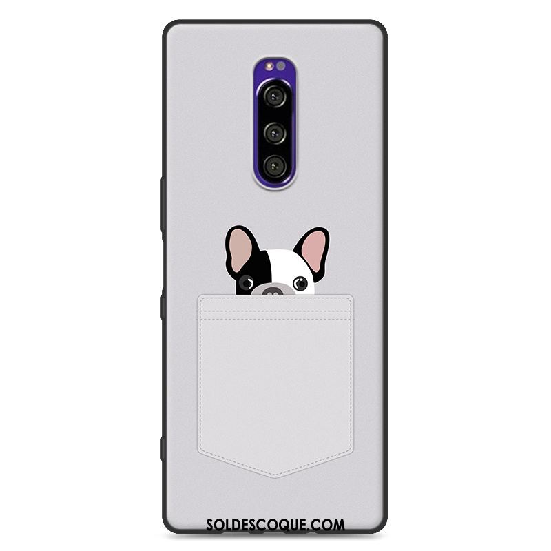 Coque Sony Xperia 1 Nouveau Personnalité Marque De Tendance Noir Étui Soldes