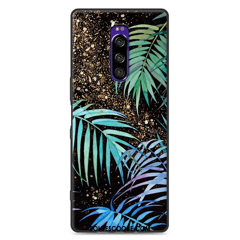 Coque Sony Xperia 1 Nouveau Personnalité Marque De Tendance Noir Étui Soldes