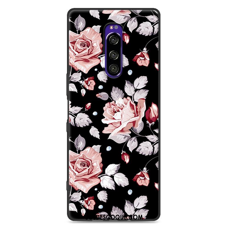 Coque Sony Xperia 1 Nouveau Personnalité Marque De Tendance Noir Étui Soldes