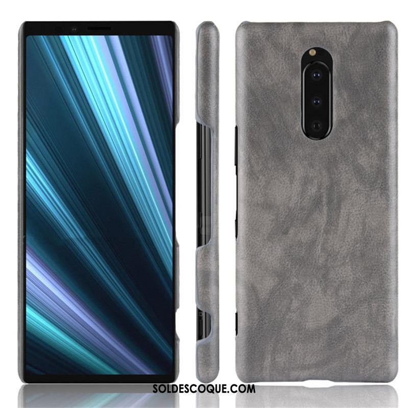 Coque Sony Xperia 1 Qualité Noir Protection Étui Difficile Pas Cher