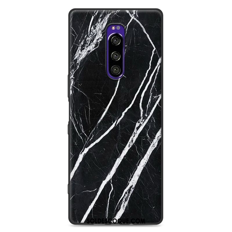 Coque Sony Xperia 1 Simple Silicone Étui Nouveau Fluide Doux Pas Cher