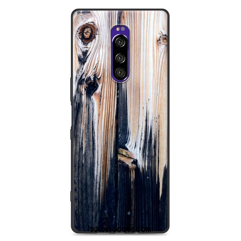 Coque Sony Xperia 1 Simple Silicone Étui Nouveau Fluide Doux Pas Cher