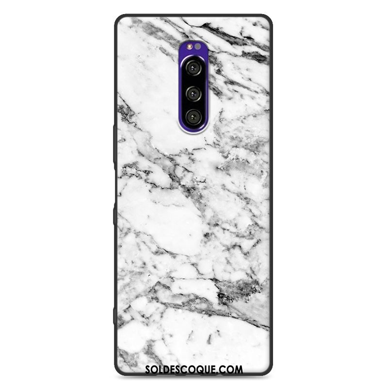 Coque Sony Xperia 1 Simple Silicone Étui Nouveau Fluide Doux Pas Cher