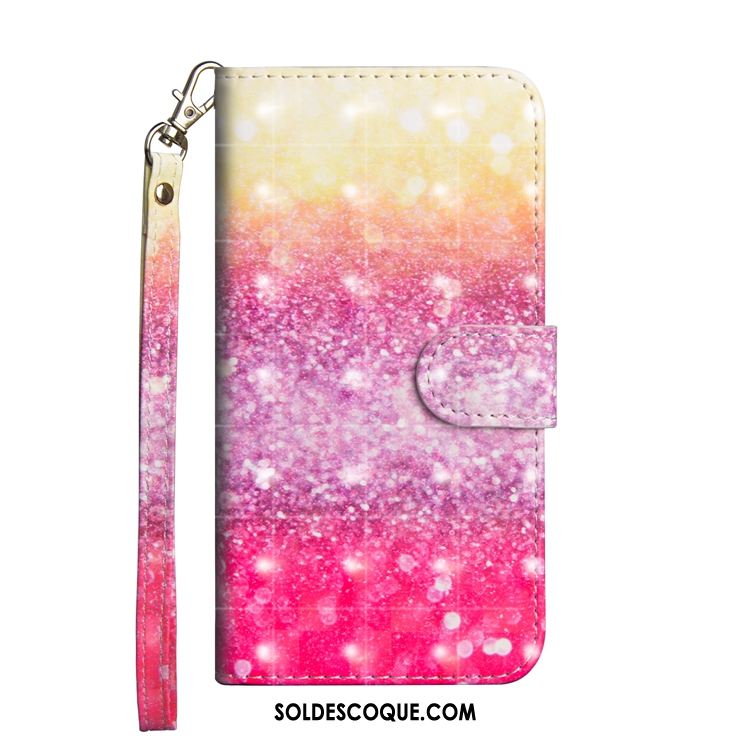 Coque Sony Xperia 1 Étui En Cuir Téléphone Portable Peinture Fluide Doux Ornements Suspendus Pas Cher