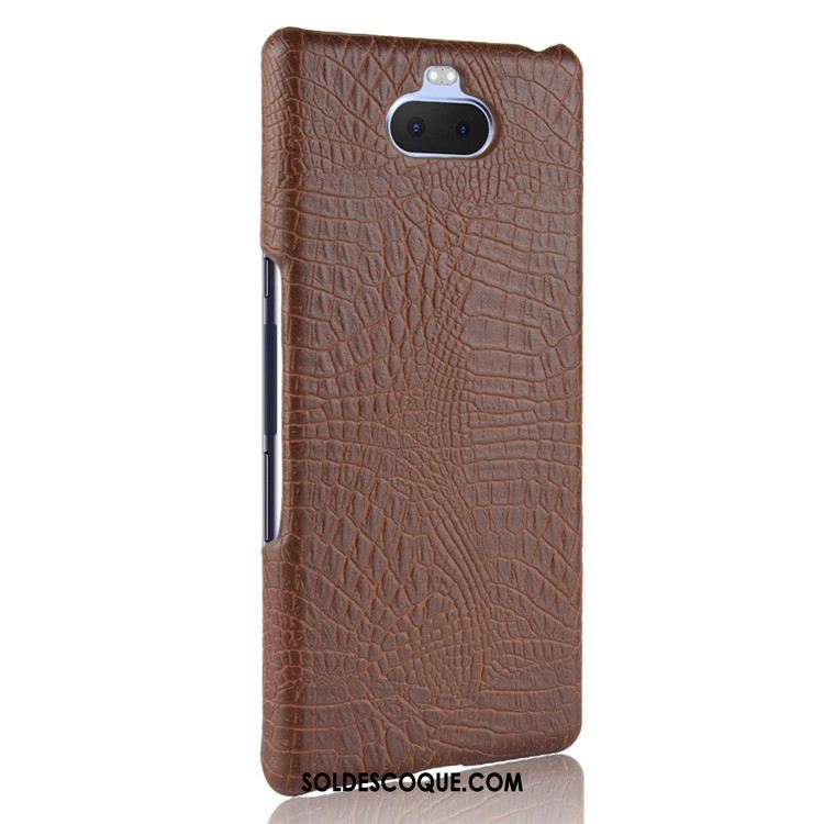 Coque Sony Xperia 10 Cuir Téléphone Portable Difficile Qualité Étui Soldes