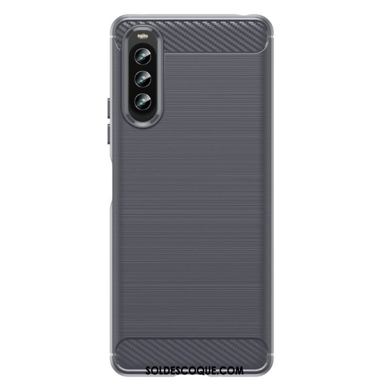 Coque Sony Xperia 10 IV Fibre Carbone Brossée