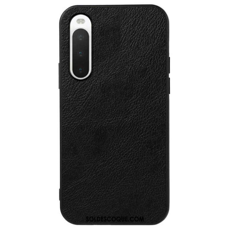 Coque Sony Xperia 10 IV Style Cuir Litchi