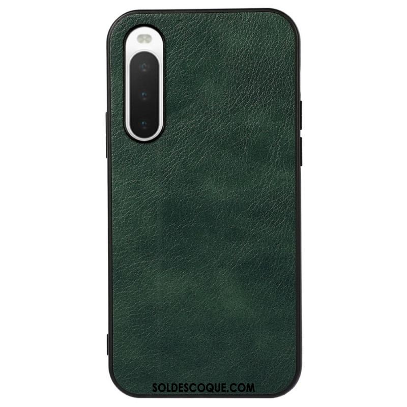 Coque Sony Xperia 10 IV Style Cuir Litchi