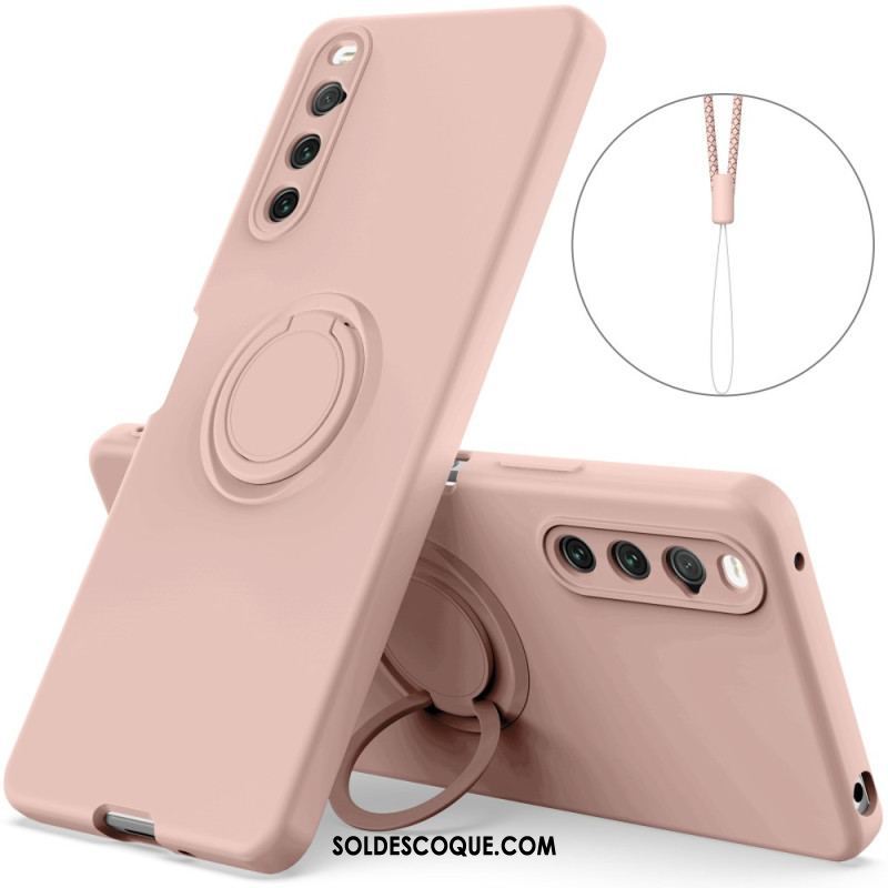 Coque Sony Xperia 10 IV Unie Anneau-Support