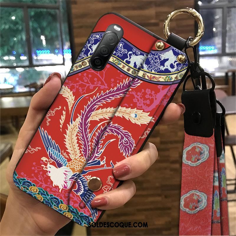 Coque Sony Xperia 10 Ii Palais Vintage Ornements Suspendus Rouge Style Chinois En Vente