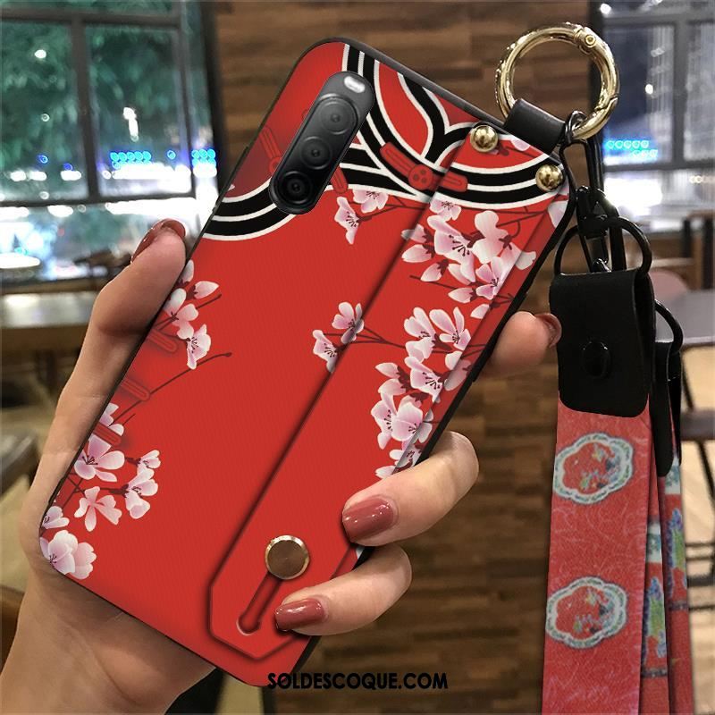 Coque Sony Xperia 10 Ii Palais Vintage Ornements Suspendus Rouge Style Chinois En Vente