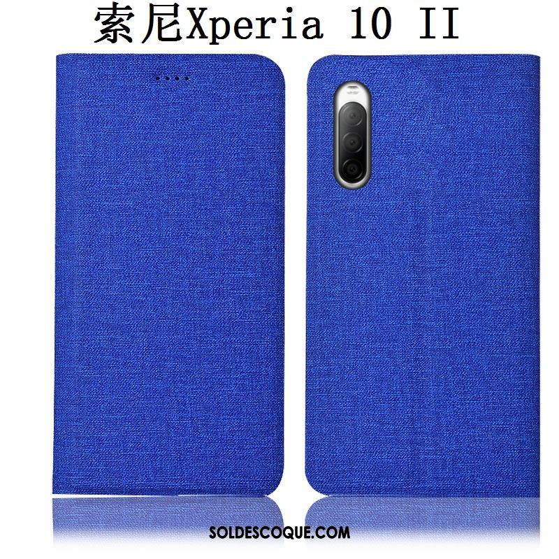 Coque Sony Xperia 10 Ii Téléphone Portable Rose Étui Étui En Cuir Protection Pas Cher