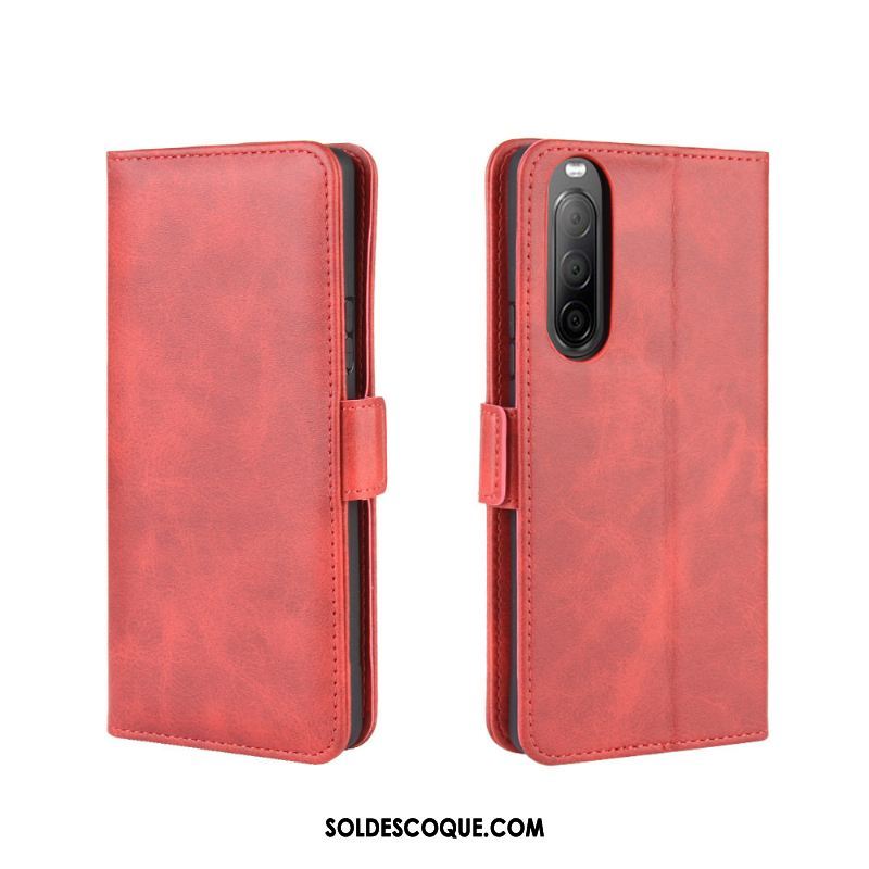 Coque Sony Xperia 10 Ii Une Agrafe Téléphone Portable Incassable Protection Noir Housse Pas Cher