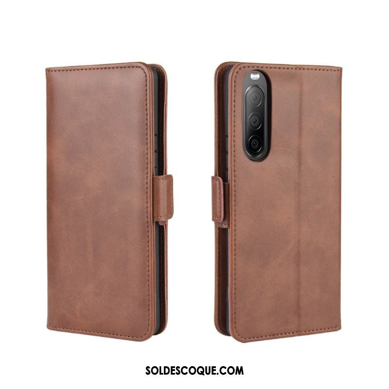 Coque Sony Xperia 10 Ii Une Agrafe Téléphone Portable Incassable Protection Noir Housse Pas Cher